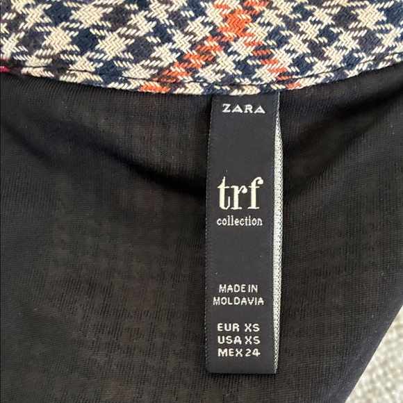 Zara TRF Collection Houndstooth Long Sleeve High Neck Dress XS - Picture 13 of 16
